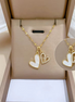 Fashion Gold Chain Necklace with Two Heart Pendant