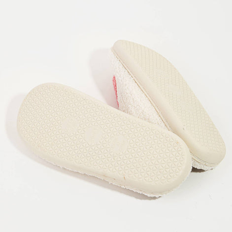 Happy Face Fuzzy Slippers - Yellow