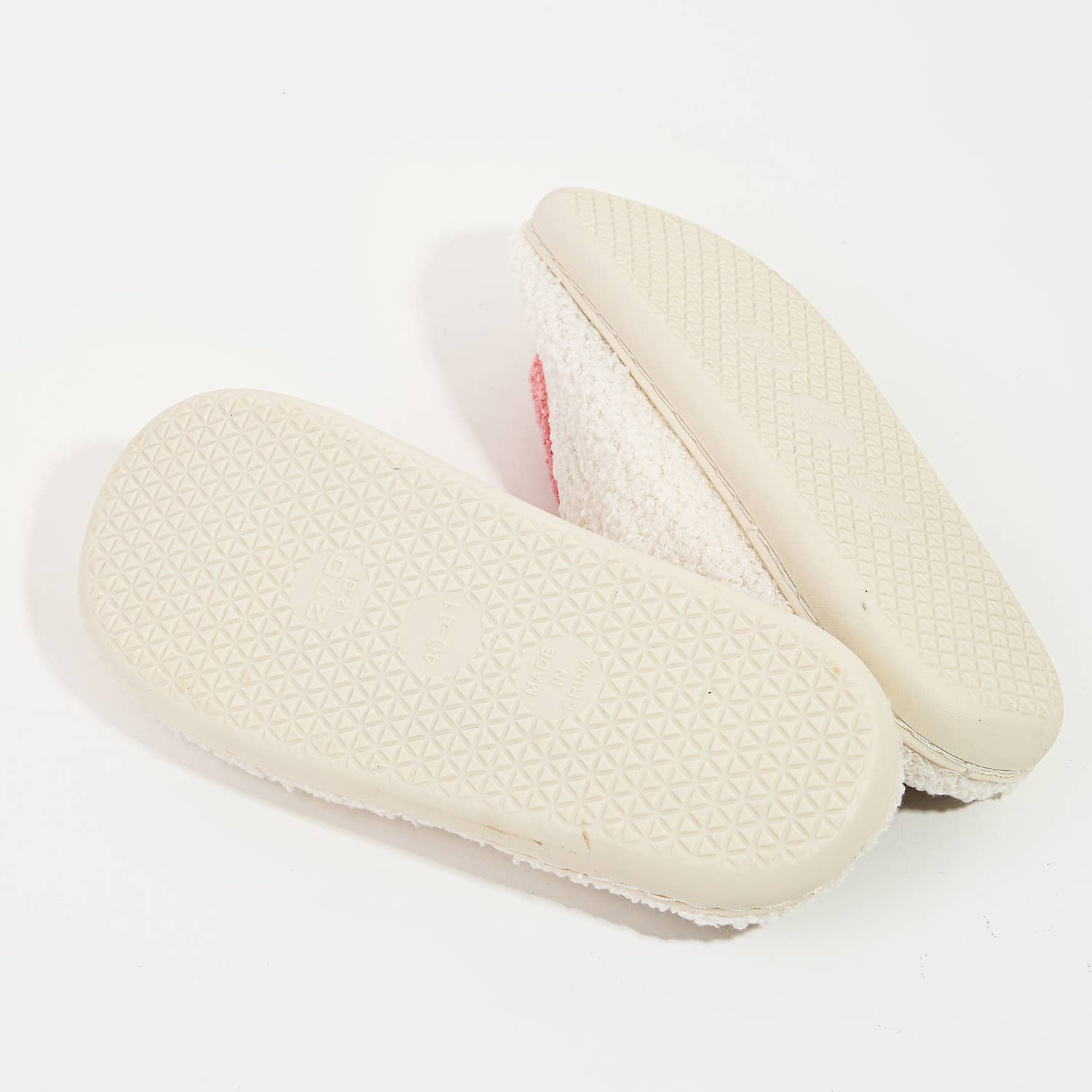 Happy Face Fuzzy Slippers - Yellow