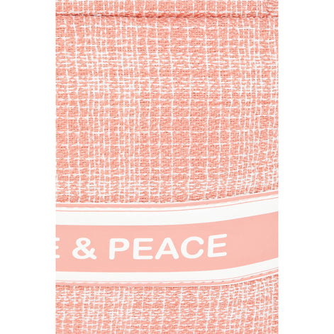 Love And Peace Striped Cosmetic Bag: PINK