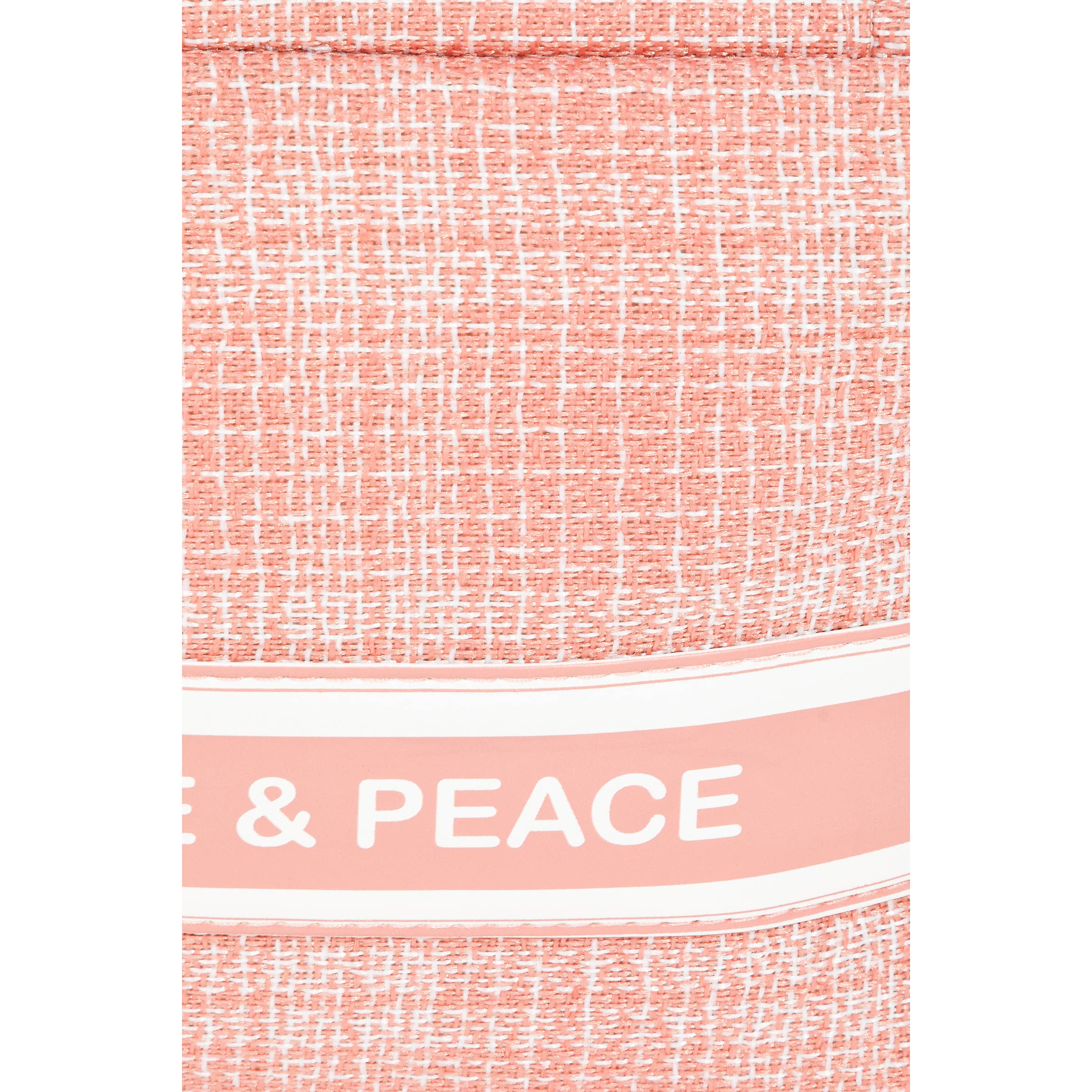 Love And Peace Striped Cosmetic Bag: PINK