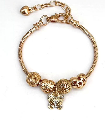 Golden Bracelet with butterfly charm
