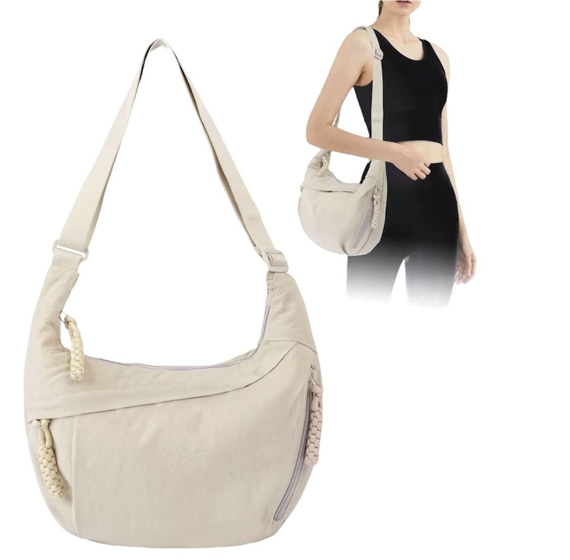 Multi-Pocket Sling Purse Bag