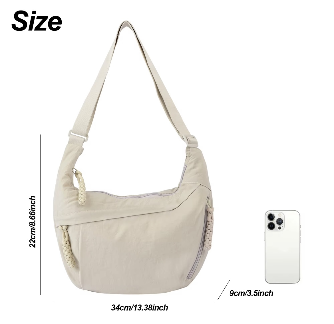Multi-Pocket Sling Purse Bag