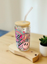 Nurse Stuff - Clear Glass Cup with Lid & Straw