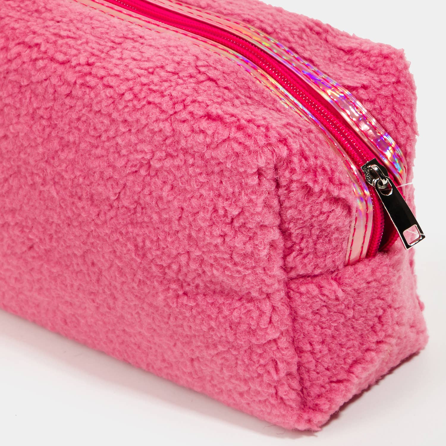 Pearly Studded Love Sherpa Make up Pouch