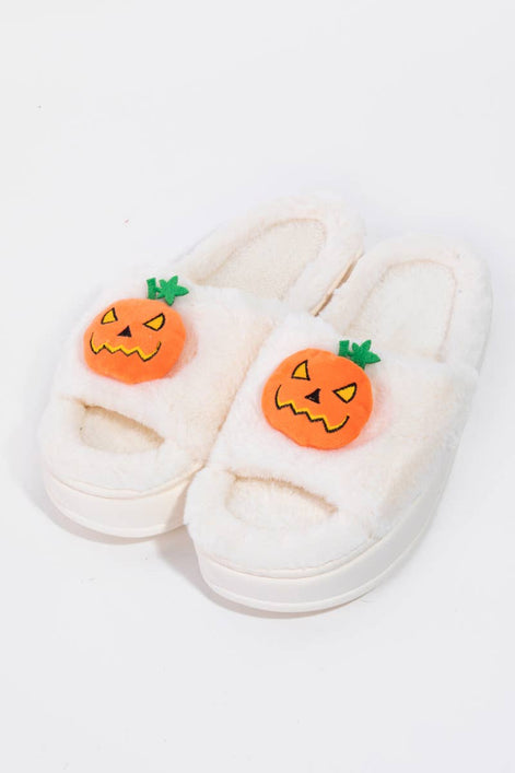 Pumpkin Decor Halloween Slippers