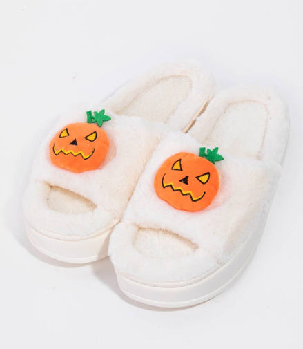 Pumpkin Decor Halloween Slippers
