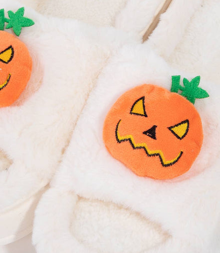 Pumpkin Decor Halloween Slippers
