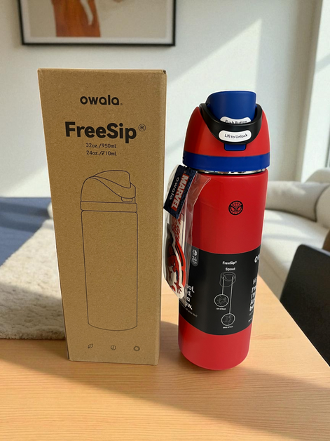 Owala -24oz FreeSip Water Bottle - Spider Man -LIMITED EDITION