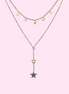 Layered Gold Necklace with stars pendant